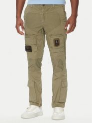 Aeronautica Militare Spodnie materiałowe 251PA1387CT1493 Khaki Regular Fit. Brązowe spodnie materiałowe męskie Aeronautica Militare, bez wzorów, z bawełny. Za 809.99 zł.