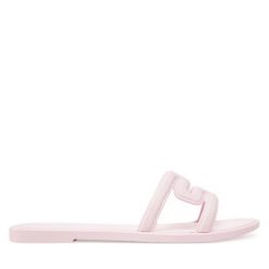 Klapki Melissa. Czerwone klapki damskie Melissa, bez wzorów, bez obcasa, bez zapięcia. Za 229.99 zł.