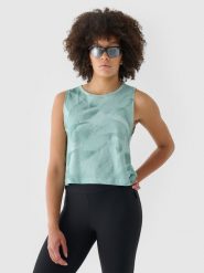 4F Crop top regular gładki damski - multikolor L. Topy damskie 4F, l, bez wzorów, z bawełny, sportowe, bez kołnierzyka, bez ramiączek. W wyprzedaży za 29.99 zł.