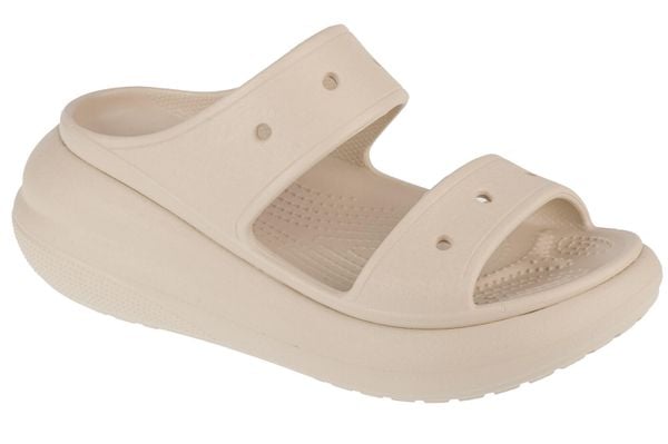 Sandały CROCS CRUSH SANDAL Beżowy. Szare sandały damskie Crocs, bez wzorów, z gumy, bez obcasa, bez zapięcia. Za 139.99 zł.