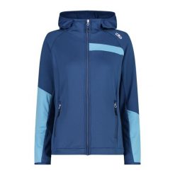 Kurtka przeciwdeszczowa damska z kapturem CMP. Niebieskie kurtki sportowe damskie CMP, m, bez wzorów, bez ramiączek, z kapturem, trekkingowe. Za 306.50 zł.
