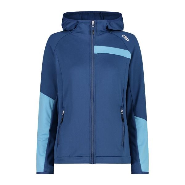 Kurtka przeciwdeszczowa damska z kapturem CMP. Niebieskie kurtki sportowe damskie CMP, m, bez wzorów, bez ramiączek, z kapturem, trekkingowe. Za 306.50 zł.