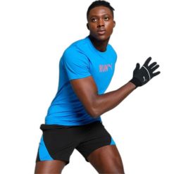 Koszulka Sportowa Męska Puma Graphic Run. Niebieskie koszulki sportowe męskie Puma, m, bez wzorów, bez ramiączek, trekkingowe. Za 103.90 zł.