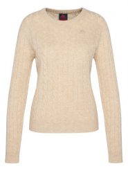 Robe di Kappa Sweter Jolie 65116CW Beżowy Regular Fit. Brązowe swetry nierozpinane damskie Robe di Kappa, m, bez wzorów, z wełny, bez kołnierzyka, bez ramiączek. Za 249.99 zł.