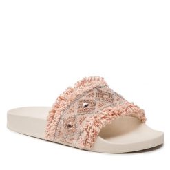 Klapki Brenda Zaro. Czerwone klapki damskie Brenda Zaro, bez wzorów, bez obcasa, bez zapięcia. Za 149.99 zł.