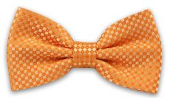Pomarańczowo-Złota Elegancka Mucha -EM Men's Accessories- Męska, Wzór Geometryczny. Żółte krawaty i muchy Em men's accessories, bez wzorów, eleganckie. Za 49.99 zł.
