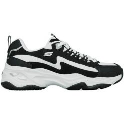 Buty sportowe damskie Skechers D'lites 4.0 fancy Sp. Czarne obuwie sportowe damskie Skechers, bez wzorów, z materiału, bez zapięcia. Za 365.00 zł.
