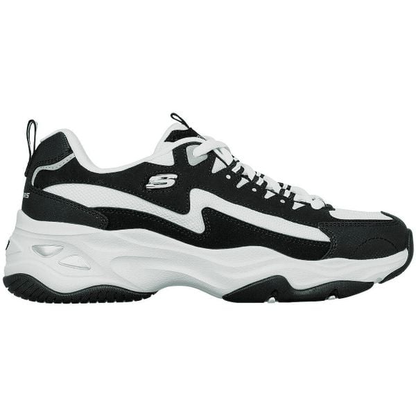 Buty sportowe damskie Skechers D'lites 4.0 fancy Sp. Czarne obuwie sportowe damskie Skechers, bez wzorów, z materiału, bez zapięcia. Za 365.00 zł.