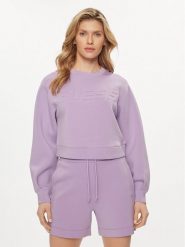 Guess Bluza Cindra V3BQ15 K7UW2 Fioletowy Regular Fit. Fioletowe bluzy damskie Guess, l, z aplikacjami, z wiskozy, bez ramiączek, bez kaptura. Za 309.99 zł.