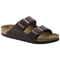 Sandały Damskie Arizona Habana Z Nubuku. Brązowe sandały damskie Birkenstock, bez wzorów, z materiału, bez obcasa, na słupku, bez zapięcia. Za 540.55 zł.