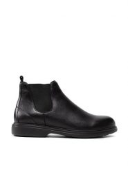 Geox Sztyblety U Ottavio C U16DCC 00043 C9999 Czarny. Czarne botki męskie Geox, bez wzorów, ze skóry, bez obcasa, bez zapięcia. Za 439.99 zł.