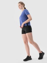 4F Legginsy krótkie treningowe z materiału z recyklingu damskie - czarne L. Czarne legginsy damskie 4F, l, bez wzorów, z dzianiny, z podwyższonym stanem, krótkie, do biegania. W wyprzedaży za 39.99 zł.