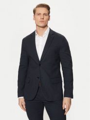 Tom Tailor Marynarka 1044113 Granatowy Slim Fit. Niebieskie garnitury męskie Tom Tailor, m, bez wzorów, z syntetyku, biznesowe, bez kołnierzyka, bez ramiączek. Za 259.99 zł.