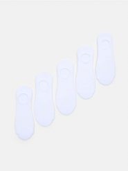 Skarpetki stopki 5 pack - biały. Białe skarpetki damskie Sinsay, bez wzorów. Za 15.99 zł.