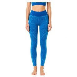 Legginsy treningowe damskie Lacoste. Niebieskie legginsy damskie Lacoste, s, bez wzorów, z dzianiny, z podwyższonym stanem, do biegania. Za 347.00 zł.