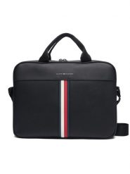 Tommy Hilfiger Torba na laptopa Th Metro Computer Bag AM0AM14517 Czarny. Czarne torby na laptopa damskie Tommy Hilfiger, bez wzorów, ze skóry. Za 569.99 zł.
