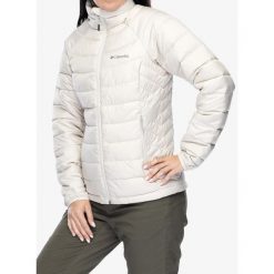 Kurtka ocieplana damska Columbia Powder Lite II Full Zip Jacket. Białe kurtki sportowe damskie Columbia, bez wzorów, bez ramiączek, bez kaptura, trekkingowe. Za 308.99 zł.