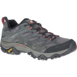 Buty Merrell Moab 3 Goretex trekkingowe szare. Szare buty zimowe męskie Merrell, bez wzorów, z gore-texu, bez obcasa, bez zapięcia. Za 678.20 zł.