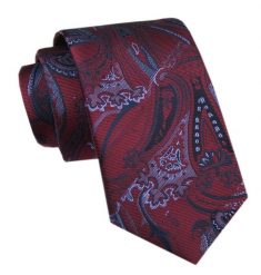 Elegancki Krawat Męski - Alties - Głęboka Czerwień z Orientalnym Wzorem. Czerwone krawaty i muchy Alties, bez wzorów, z tkaniny, eleganckie. Za 49.00 zł.