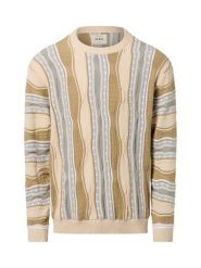 Redefined Rebel sweter z dzianiny - RRTeton Mężczyźni Bawełna beżowy|niebieski, M. Brązowe swetry męskie Redefined Rebel, m, bez wzorów, z bawełny, bez kołnierzyka, bez ramiączek. Za 179.95 zł.