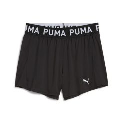 Damskie szorty z dzianiny 3" PUMA STRONG PUMA. Czarne szorty damskie Puma, bez wzorów, z dzianiny, sportowe. Za 129.00 zł.