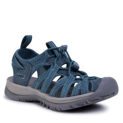 Sandały Keen. Niebieskie sandały damskie Keen, bez wzorów, bez obcasa, bez zapięcia. Za 449.99 zł.