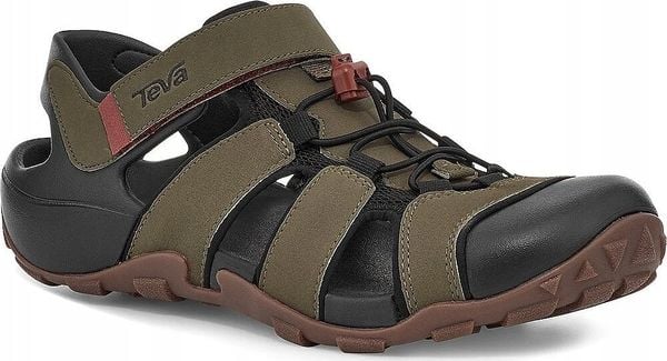 Teva Sandały Flintwood zielone r. 45.5. Zielone sandały męskie Teva, bez wzorów, sportowe, bez zapięcia. Za 278.47 zł.