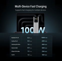 Powerbank CUKTECH CKPB100PGLBL 150W 10000mAh USB-C USB-A - szary. Szare powerbanki Cuktech. Za 158.06 zł.