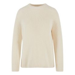 Sweter damski Urban Classics Rib. Białe swetry nierozpinane damskie Urban Classics, na zimę, bez wzorów, bez kołnierzyka, bez ramiączek. Za 198.50 zł.