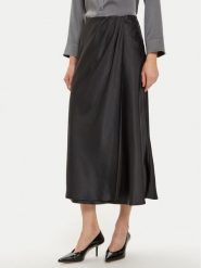 Guess Spódnica midi Anastasia W4BD56 WGIG2 Czarny Regular Fit. Czarne spódnice damskie Guess, l, z aplikacjami, z syntetyku, midi. Za 499.99 zł.