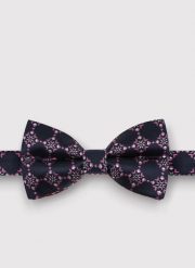 PAKO LORENTE – Męska mucha w kolorze granatowym w różowy wzór. Czerwone krawaty i muchy Pako Lorente, bez wzorów, eleganckie. Za 39.99 zł.