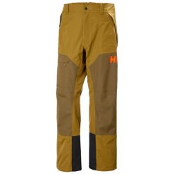 Spodnie narciarskie Helly Hansen Emiko Shell. Brązowe spodnie sportowe męskie Helly Hansen, m, bez wzorów, narciarskie. Za 946.50 zł.