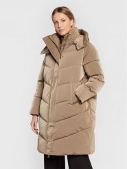 Calvin Klein Płaszcz zimowy Modern K20K204690 Beżowy Regular Fit. Brązowe płaszcze damskie Calvin Klein, na zimę, xxs, bez wzorów, z syntetyku, bez kołnierzyka, bez kaptura. Za 879.99 zł.