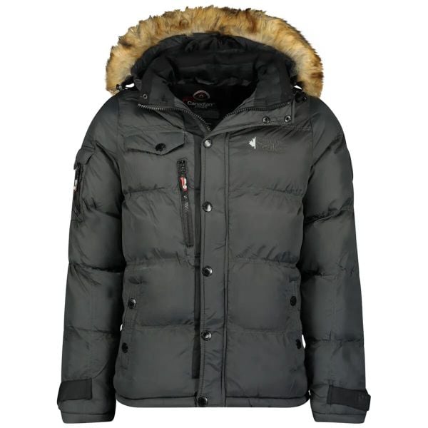 Parka Canadian Peak Bukkateak 001. Szare parki męskie Canadian Peak, na zimę, l, bez wzorów, bez kołnierzyka, bez kaptura. Za 293.50 zł.