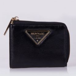 Monnari Portfel Damski Monnari Mały Błyszczący Czarny. Czarne portfele damskie Monnari. Za 81.99 zł.