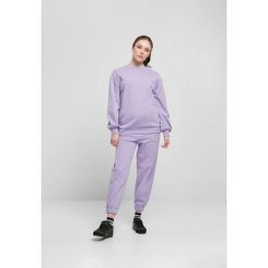 Bluza damska Urban Classics organic oversized crew. Niebieskie bluzy damskie Urban Classics, s, bez wzorów, z bawełny, klasyczne, bez ramiączek, bez kaptura. Za 212.25 zł.