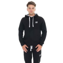 Bluza zimowa Herren z Kapuze zum Überziehen, mała Leone 1947 Logo. Czarne bluzy męskie LEONE 1947 APPAREL, na zimę, bez wzorów, z bawełny, sportowe, bez ramiączek, bez kaptura. W wyprzedaży za 206.29 zł.