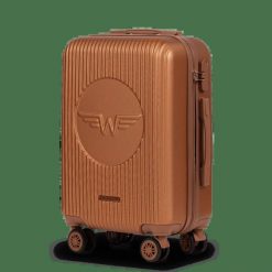 Walizka kabinowa Wings Swallow 3.0 BROWN 20". Brązowe walizki damskie Wings, bez wzorów, z kauczuku. Za 170.90 zł.