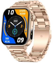 Smartwatch Colmi P80 Złoty (P80 Steel Gold). Żółte zegarki smartwatch Colmi, bez wzorów. Za 125.28 zł.