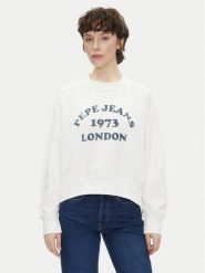 Pepe Jeans Bluza Venus PL581487 Écru Loose Fit. Bluzy damskie Pepe Jeans, s, bez wzorów, z bawełny, bez ramiączek, bez kaptura. Za 199.99 zł.