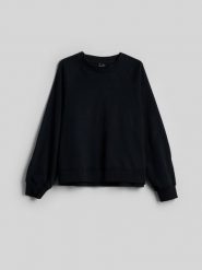 4F Bluza dresowa loose bez kaptura damska - czarna L. Czarne bluzy damskie 4F, l, bez wzorów, z bawełny, bez ramiączek, bez kaptura. Za 129.99 zł.