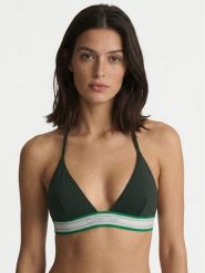 Calvin Klein Swimwear Góra od bikini LV00Q61214 Zielony ciemny. Zielone bikini Calvin Klein Swimwear, xs, bez wzorów, z syntetyku. Za 249.99 zł.
