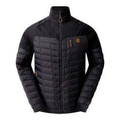 Męska Pikowana Kurtka Hybrydowa Mountaineer II. Czarne kurtki męskie Dare 2B, l, bez wzorów, z puchu, sportowe, bez kaptura. Za 174.99 zł.