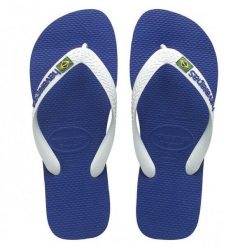 Klapki Havaianas Model 4110850 Kolor Niebieski. Niebieskie klapki damskie Havaianas, bez wzorów, z gumy, bez zapięcia. W wyprzedaży za 141.40 zł.