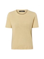Weekend Max Mara koszula z dzianiny lnianej Kobiety len żółty, M. Żółte koszule damskie Weekend Max Mara, m, bez wzorów, z dzianiny, bez kołnierzyka, bez ramiączek. Za 599.95 zł.