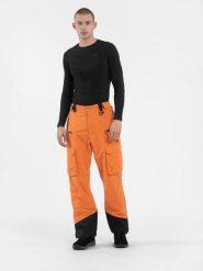 4F Spodnie snowboardowe membrana 10 000 męskie L. Brązowe spodnie sportowe męskie 4F, l, bez wzorów, narciarskie. Za 599.99 zł.