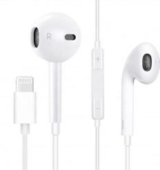 Słuchawki Fiesta FIESTA EARPHONES WITH MIC LIGHTNING SŁUCHAWKI PRZEWODOWE DOUSZNE Z MIKROFONEM WHITE [45648]. Białe słuchawki douszne FIESTA. Za 32.04 zł.