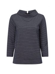 More & More Bluza Kobiety Sztuczne włókno niebieski|biały, 34. Białe bluzy damskie More & More, bez wzorów, z włókna, eleganckie, bez ramiączek, bez kaptura. Za 339.95 zł.