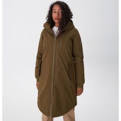 Płaszcz z kapturem - Khaki. Brązowe płaszcze damskie House, m, bez wzorów, bez kołnierzyka, z kapturem. Za 229.99 zł.