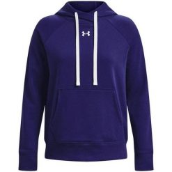 Bluza Z Kapturem Damska Polar Rival HB. Niebieskie bluzy damskie Under Armour, bez wzorów, z polaru, bez ramiączek, z kapturem. Za 325.99 zł.